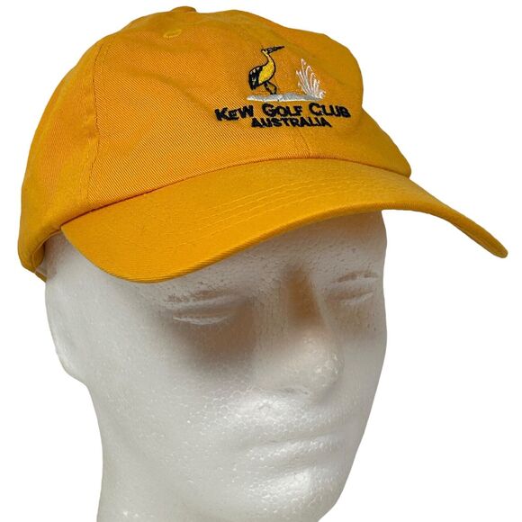 Kew Golf Club Australia Dad Hat Baseball Cap Golfer Golfing PGA Strapback Yellow - Picture 1 of 9